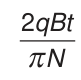 2 q B t sobre pi N
