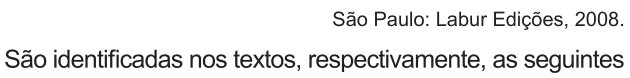 São Paulo: Labur Edições, 2008. São identificadas nos textos, respectivamente, as seguintes