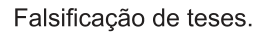 Falsificação de teses.