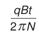 q B t sobre 2 pi N