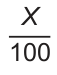 x sobre 100